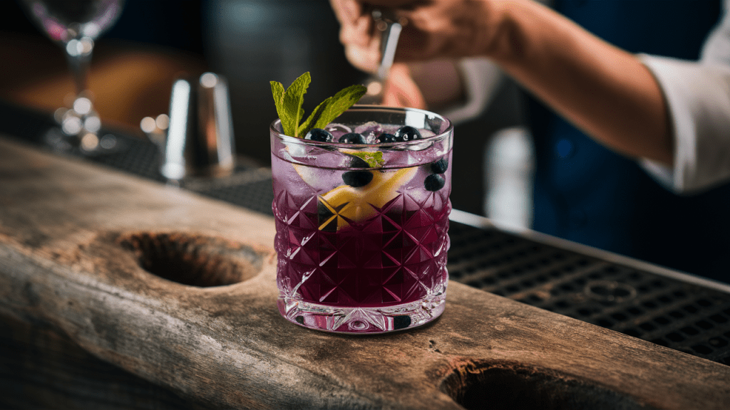 Blueberry Mint Fizz